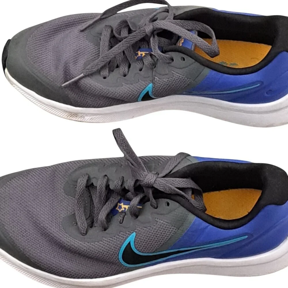 Nike Star Runner Gray And Blue Boy's Sneakers Shoe Size 4Y